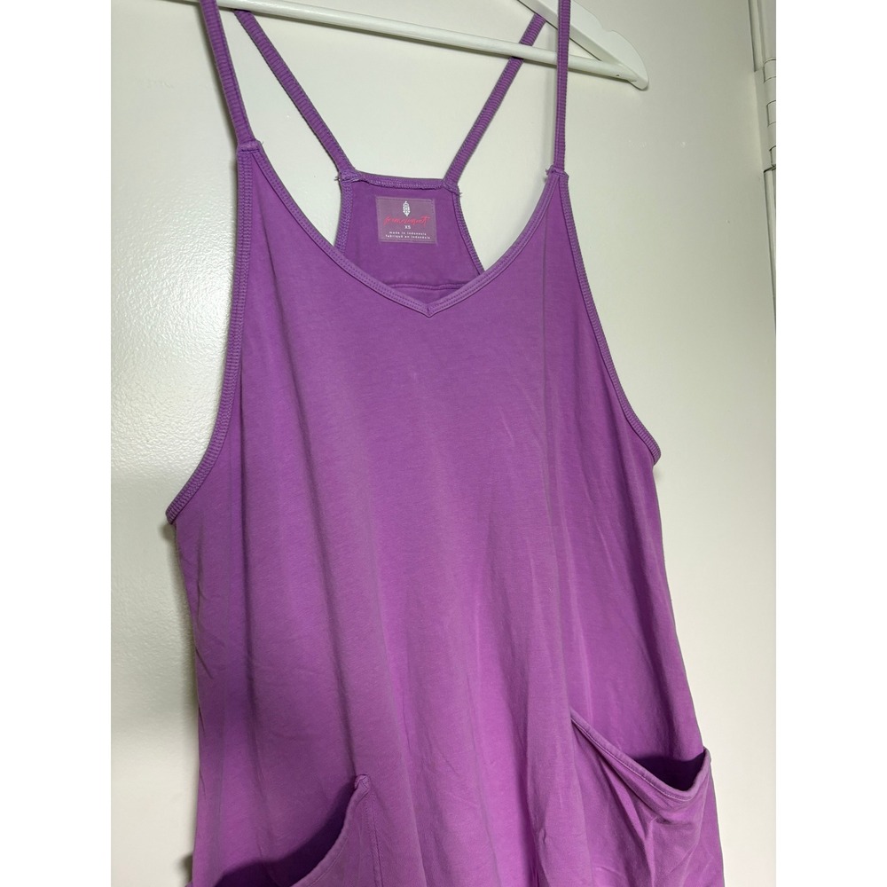 NEW Free People FP Movement Hot Shot Harem Jumpsuit XS Purple Slouchy Romper - Picture 4 of 8